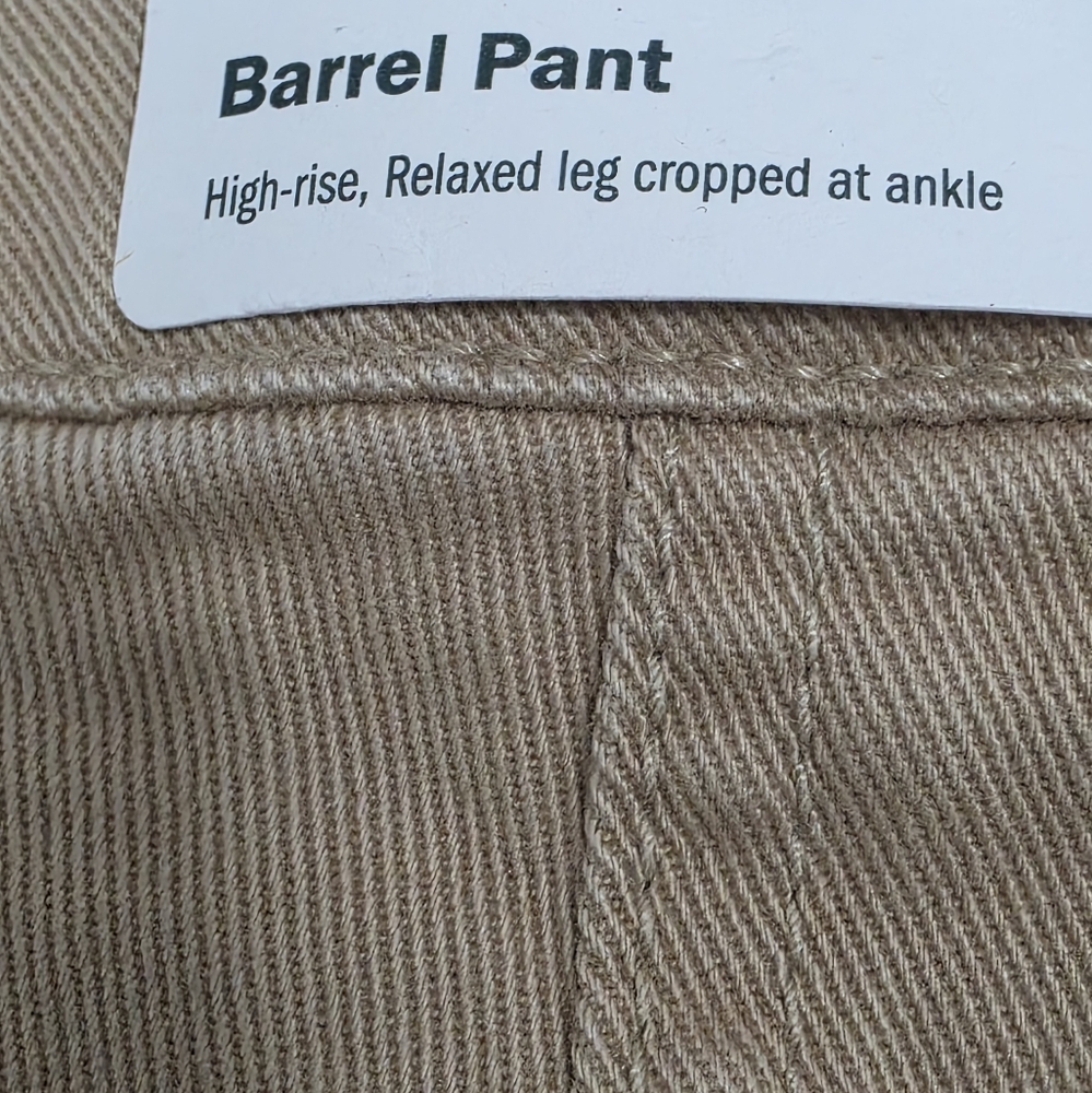 NWT Alpine Design Women's Tan Barrel Pant. High-Rise, Relaxed Leg. - Picture 3 of 4